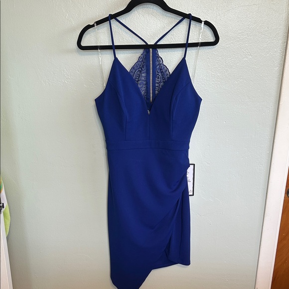 Emerald Sundae Dresses & Skirts - Emerald Sundae Royal Blue Asymmetrical Dress